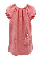 Maximo Mini Girl Kleid Musselinstoff GOTS rust-weiß-punkte 98