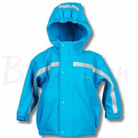 BMS 2 in1 Kinder Regenjacke gefütterte mit zip-in Fleecejacke hellblau  92