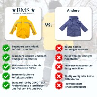 BMS 2 in1 Kinder Regenjacke gefütterte mit zip-in Fleecejacke hellblau  92