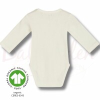 Hust and Claire Baby Body in creme mit Giraffen-Lochmuster |  BEBE-HC 74