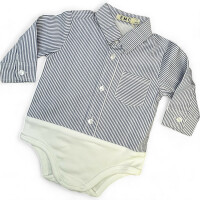 EMC Hemdbody Babybody blau getreift