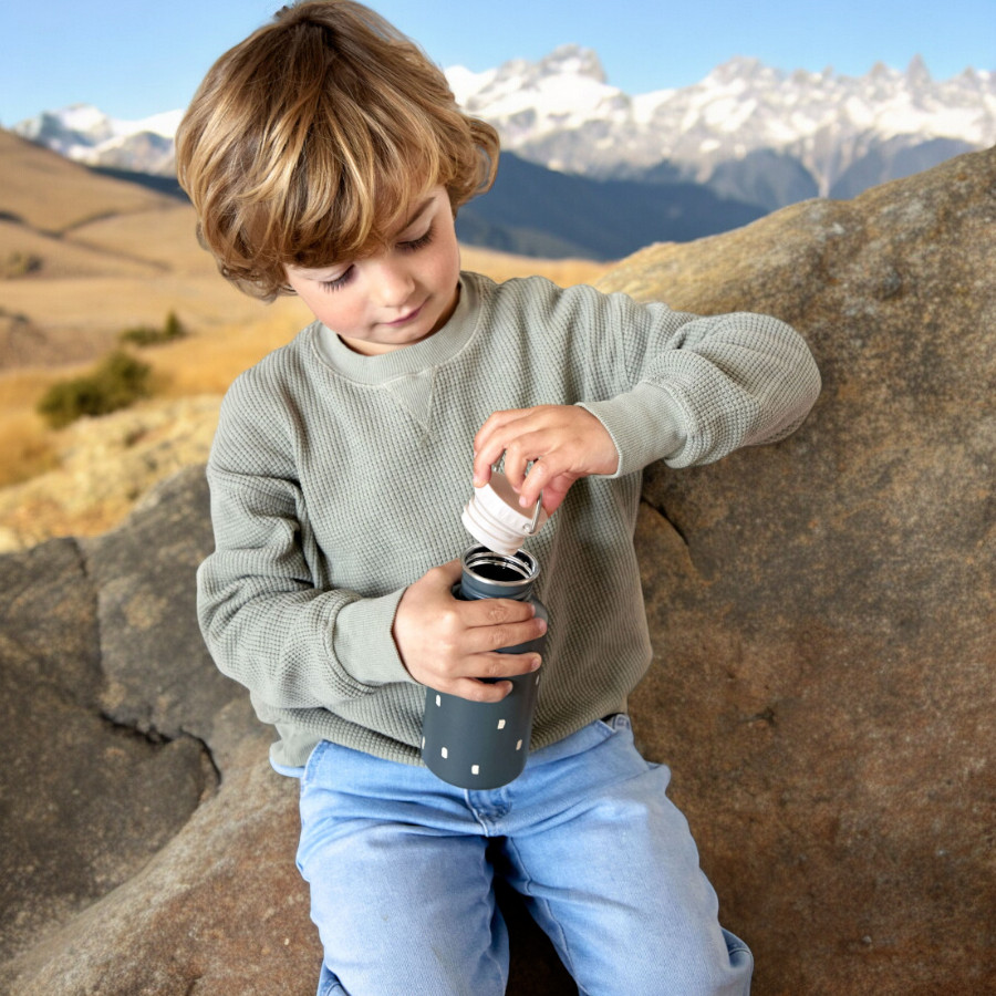 Lässig Edelstahl Kinder Trinkflasche - Happy Prints