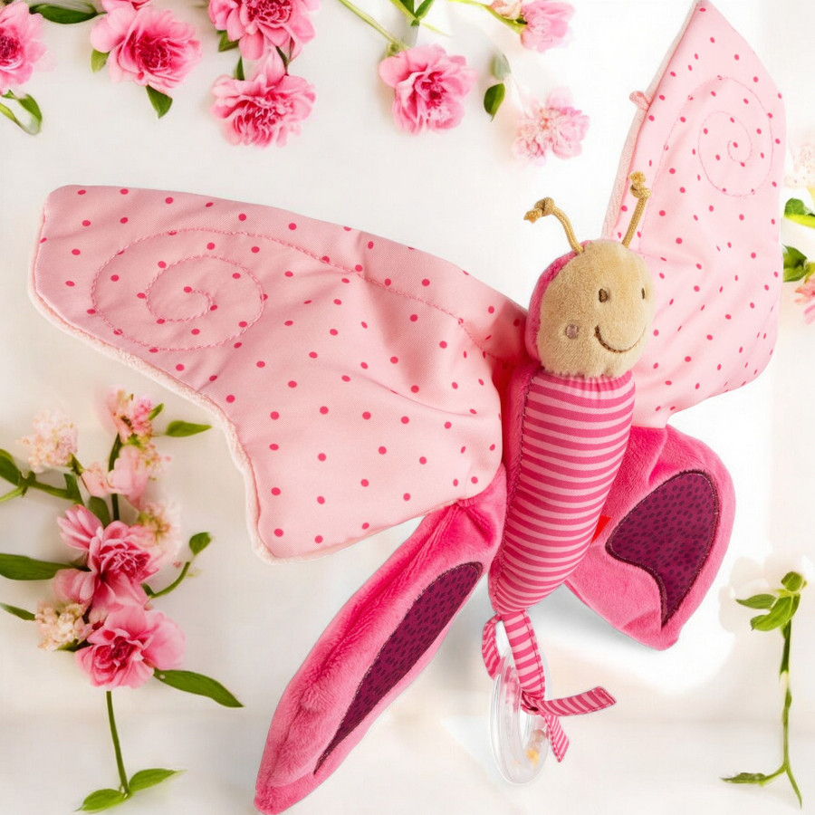 Baby Knister Schmetterling, pink 