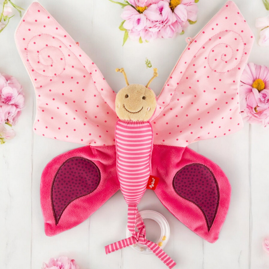 Baby Knister Schmetterling, pink 